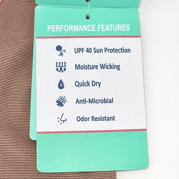 Reel Legends Shirt Top Size Large Womens Brown Colorblock Long Sleeve UPF 40 - Picture 7 of 7